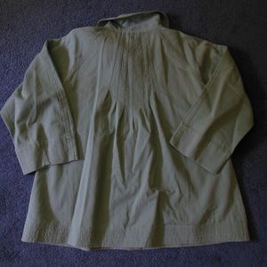 K. Jordan 14 Sage Green Button Swing Coat Jacket